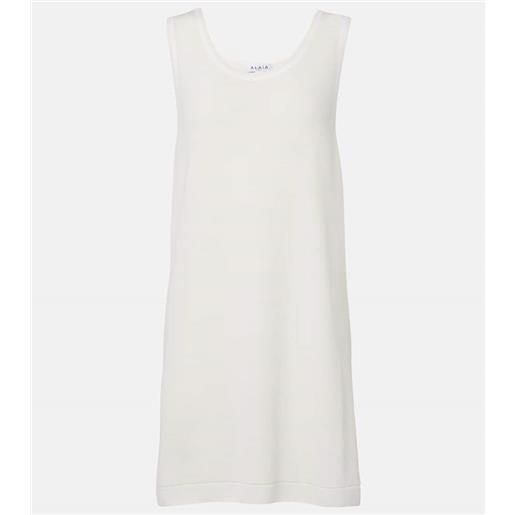 Alaia alaã¯a tunica in misto cotone e lana