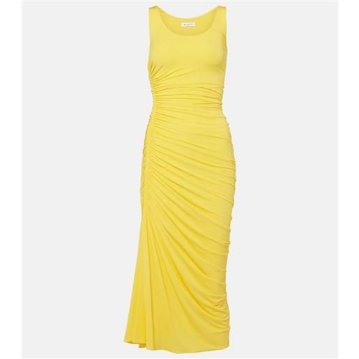 Alaia alaã¯a abito midi asimmetrico in jersey