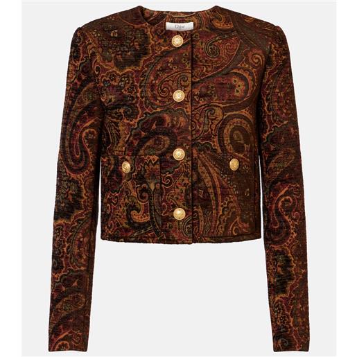 Chloe chloã© giacca cropped in jacquard