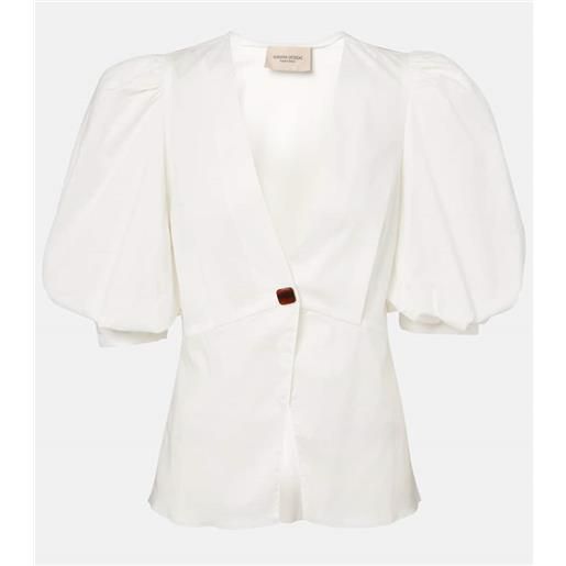 Adriana Degreas blusa cropped solid in cotone