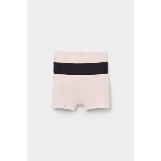 Tezenis 3 paia culotte pantaloncino cotone bimba bambina nero