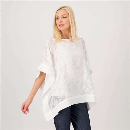 Nina Leonard maglia a poncho in chiffon