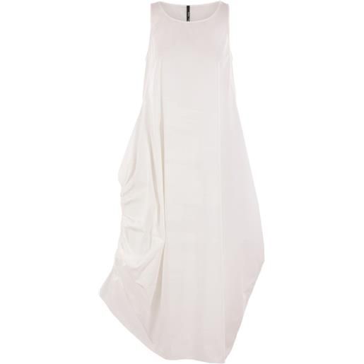 Maria Calderara abito smanicato asimmetrico - bianco