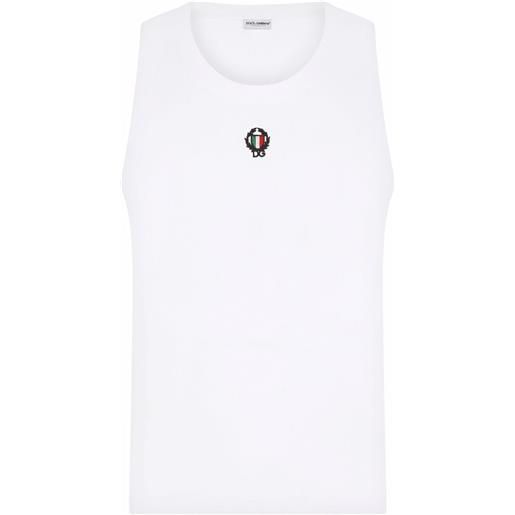 Dolce & Gabbana top con ricamo - bianco