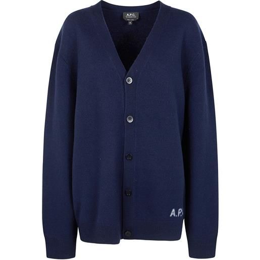 A.P.C. cardigan in lana - blu