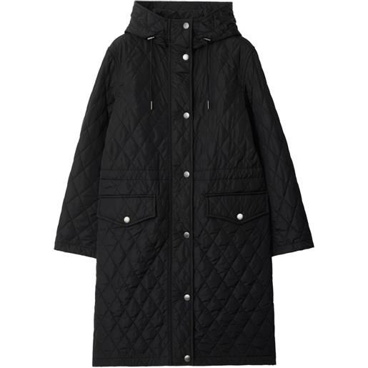 Burberry parka trapuntato - nero