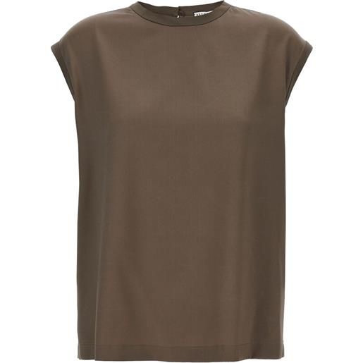 Brunello Cucinelli t-shirt monile - marrone