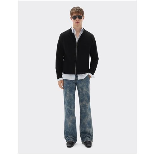 Ferrari cardigan in lana e cashmere - male maglieria e felpe nero 46