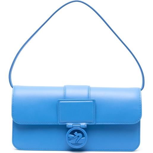 Longchamp medium box-trot leather shoulder bag - blu