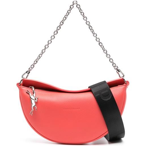 Longchamp borsa a tracolla smile in pelle piccola - rosso