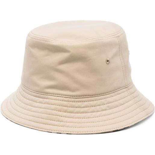 Burberry Kids cappello bucket reversibile con stampa - marrone