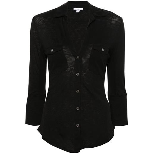 James Perse cardigan con colletto classico - nero