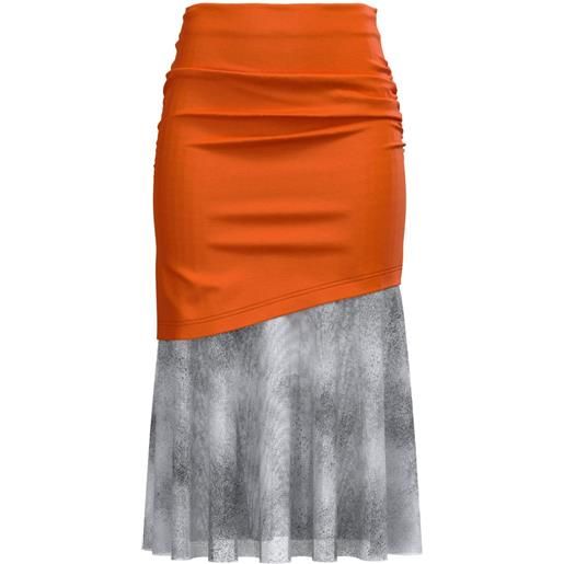 Maccapani gonna the rouched a vita alta - grigio