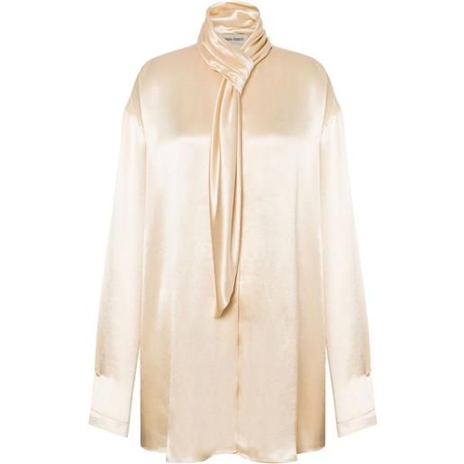 Alberta Ferretti blusa in raso - toni neutri