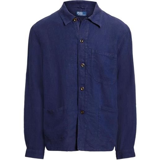 Polo Ralph Lauren giacca-camicia in lino - blu