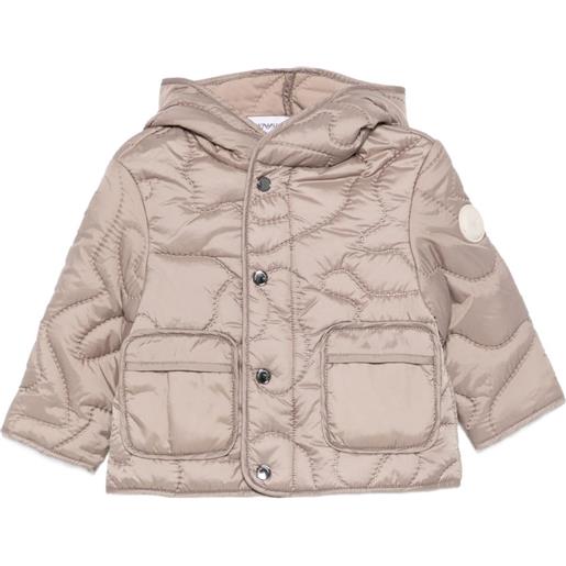 Emporio Armani Kids piumino trapuntato con cappuccio - toni neutri