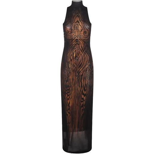 Jean Paul Gaultier abito con stampa - nero