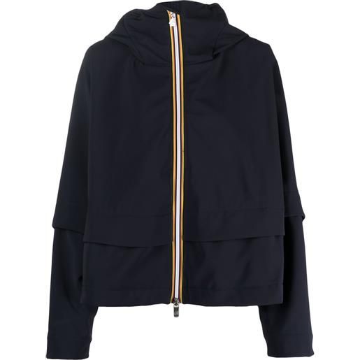 K-Way R&D giacca leggera con cappuccio cropeyl - blu