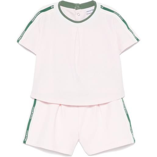 Emporio Armani Kids set con shorts e logo - rosa