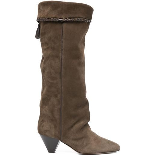 ISABEL MARANT stivali elita in pelle scamosciata 60mm - verde