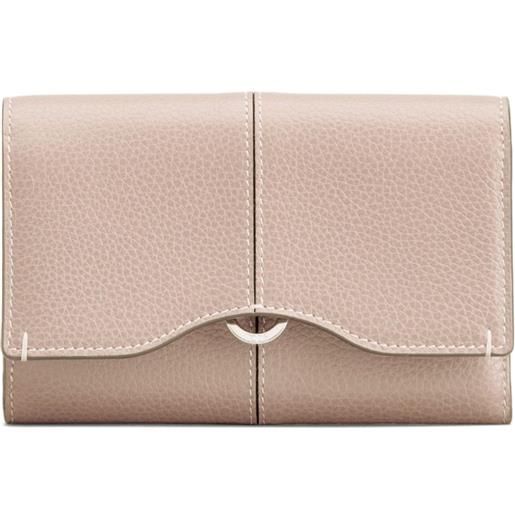 Tod's portafoglio tri-fold in pelle - rosa