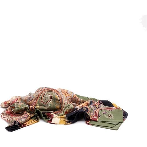 Etro wool and silk shawl with print