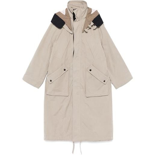 Thom Browne parka con cappuccio rimovibile - toni neutri