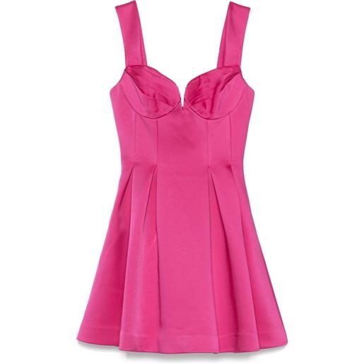 Rebecca Vallance abito corto plissettato con scollo a cuore - rosa