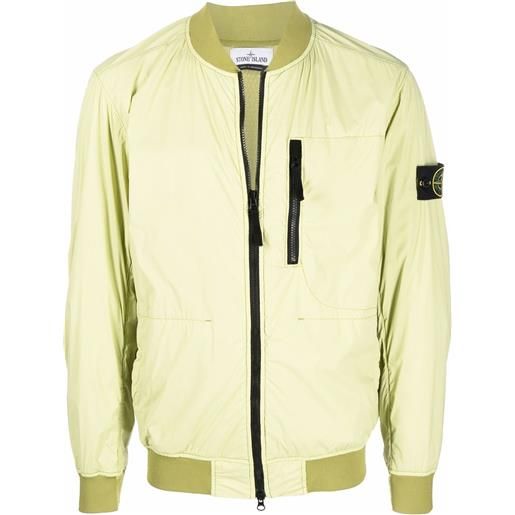 Stone Island giacca-camicia con applicazione - verde