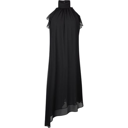 LIU JO abito lungo con ruches - nero