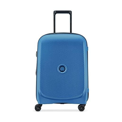 DELSEY paris - belmont plus - valigia da cabina rigida 55 cm x 40 cm x 20 cm - 33 l - s slim - blu zinco