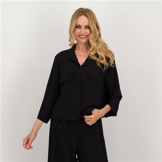 Caterina Lancini camicia a scatoletta in mussola di viscosa