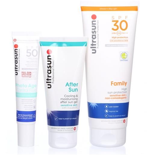 Ultrasun 2 solari viso e corpo spf a scelta con doposole