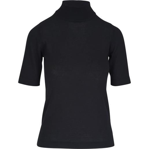Brunello Cucinelli top in misto cashmere - nero