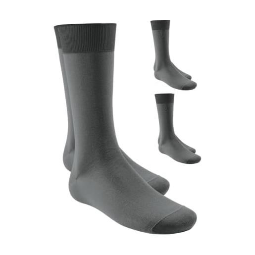 Calze Basket Uomo Prisco In Spugna Di Cotone – 3 Paia Tubolari Lunghe, Calzettoni Sportivi Certificati OEKO-TEX, Taglia Unica 40-45