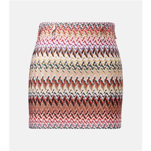 Missoni minigonna con lamã© a zig-zag