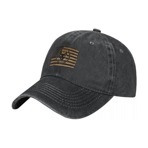 ROBEIUO seal team bravo bw flag cappello da cowboy cappello estivo cappello di natale alla moda donna uomo