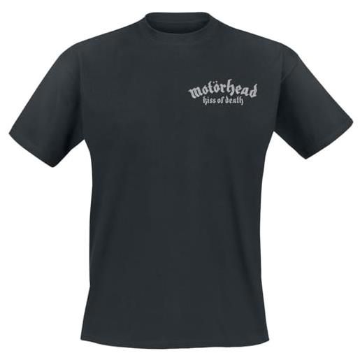 Motörhead Logo T-Shirt Uomo - Maglia Nera Regular, Merch Ufficiale Della Band