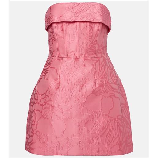 Rebecca Vallance abito corto petra in raso