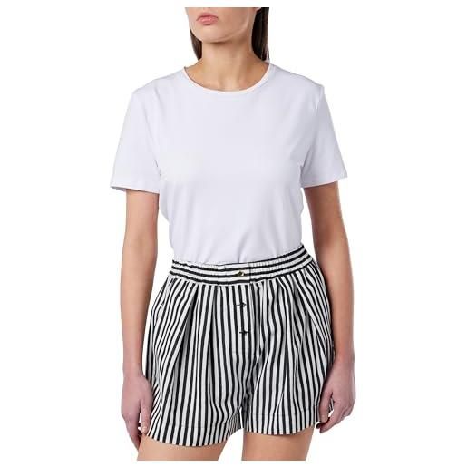 Shorts Donna PINKO Stargate In Satin Ricamato - Vita Alta, 100% Rame, Lavaggio A Mano - Foto 4