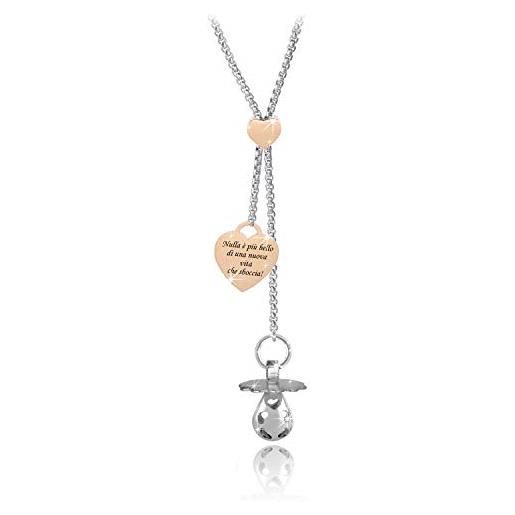 MAMIJUX Chiama Angeli Mamma Idea Regalo Gravidanza Collana Donna Richiamo degli Angeli Catenina