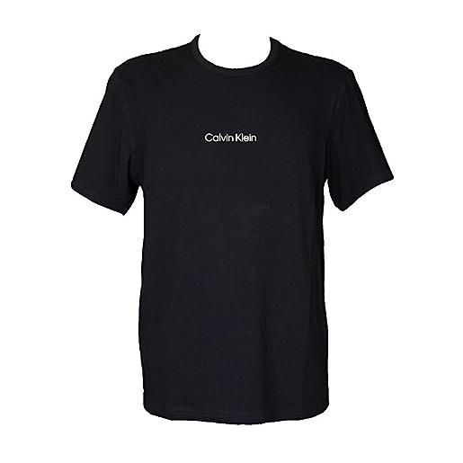 Calvin Klein s/s crew neck 000nm2170e, magliette a maniche corte con scollo a girocollo uomo, blu (night sky) , m