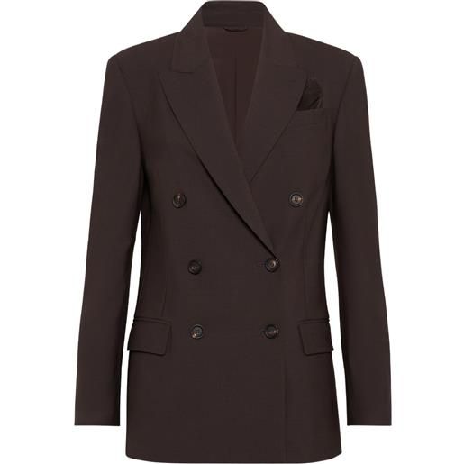 Brunello Cucinelli blazer doppiopetto sartoriale - marrone