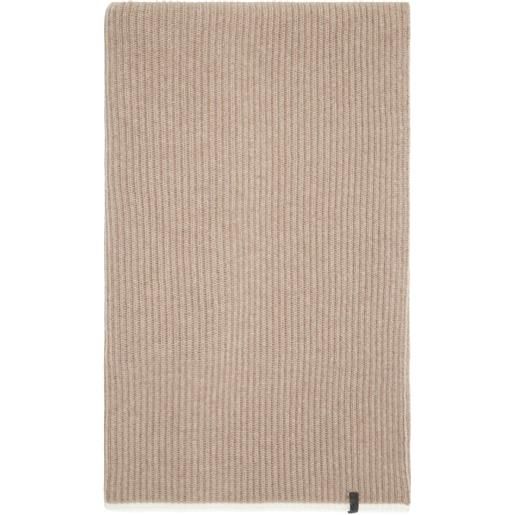 Brunello Cucinelli sciarpa a coste - toni neutri