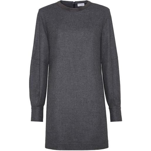 Brunello Cucinelli abito in misto lana vergine - grigio