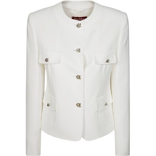 Max Mara giacca senza colletto - bianco