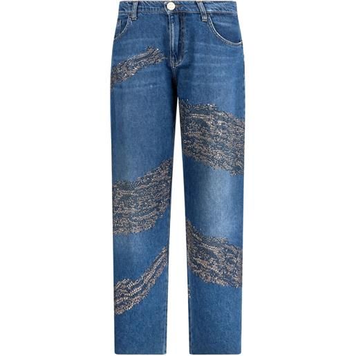 LIU JO jeans con strass - blu