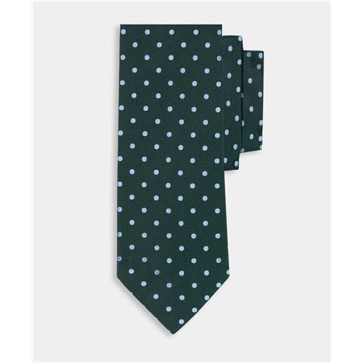 Brooks Brothers polka dot silk tie green