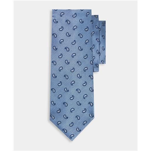 Brooks Brothers paisley silk tie sky