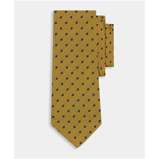Brooks Brothers polka dot silk tie navy